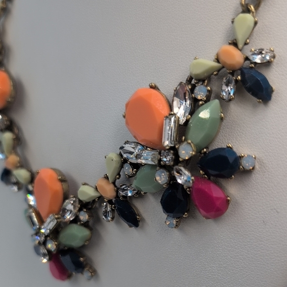J. Crew Orange and Pink Floral Necklace - Picture 3 of 7